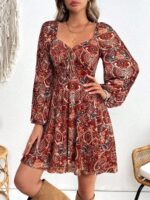 Rochie Scurta Liana Maro cu Print Alb