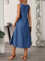 Rochie Midi Ermina din Denim - imagine 2
