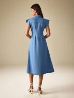 Rochie Midi Petunia din Denim - imagine 2