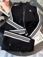 Trening Dama Jari Negru cu Dungi Albe - imagine 3