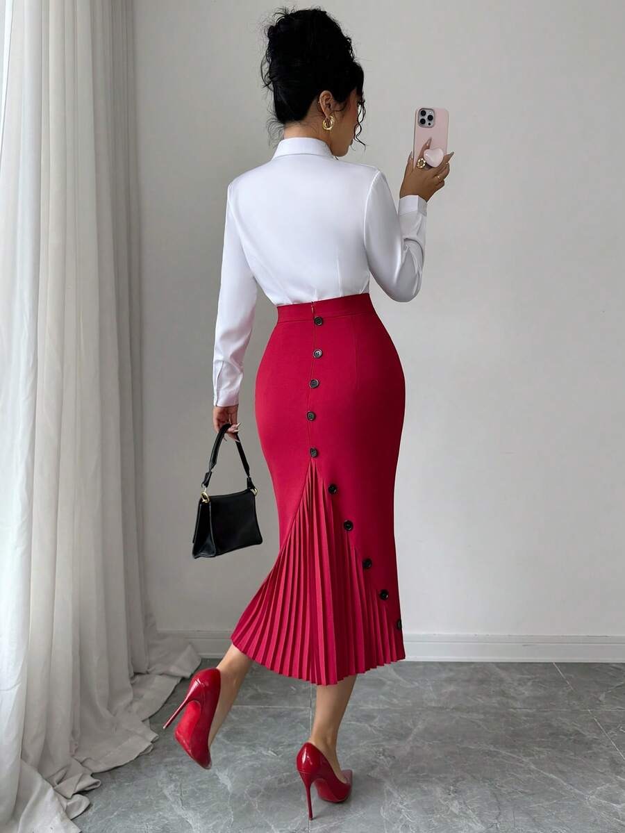 19 Fusta Midi Isana Rosie - imagine 1