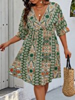 Rochie Scurta Simina Multicolora - Marimi Mari