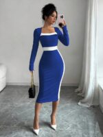 Rochie Midi Sanda Albastra