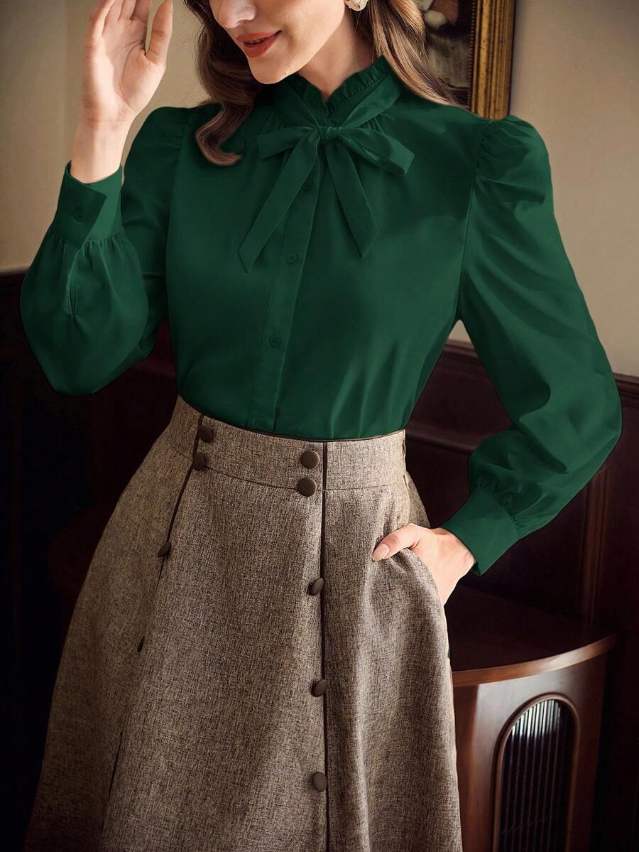 39 Camasa Dama Amanda Verde - Marimi Mari - imagine 1