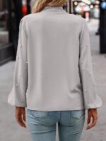 Bluza Dama Imka Gri cu Perle - imagine 2
