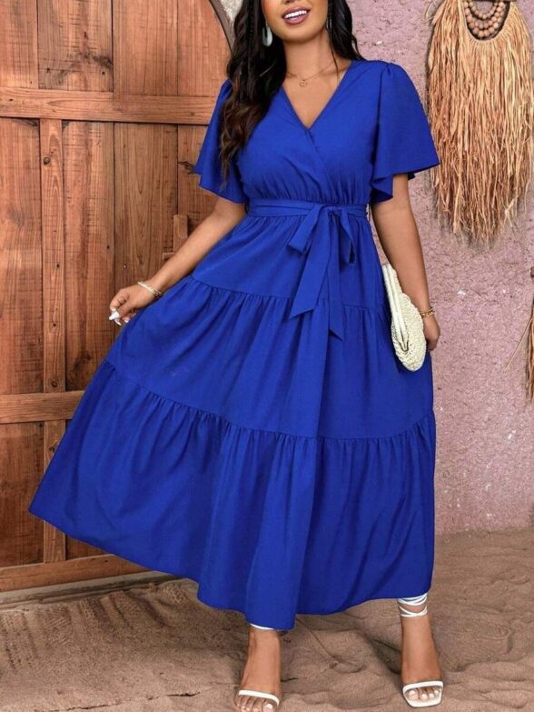 Rochie Lunga Soraya Albastra - Marimi Mari