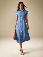 Rochie Midi Petunia din Denim