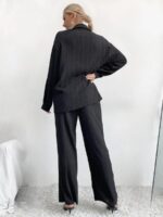 Compleu Electra Negru format din Camasa si Pantalon - imagine 2
