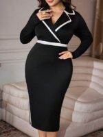 Rochie Midi Araminta Neagra - Marimi Mari