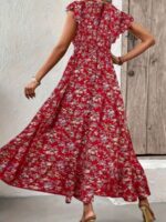 Rochie Lunga Kristen Rosie Inflorata  - Marimi Mari - imagine 2