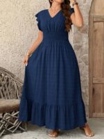 Rochie Lunga Tina Bleumarin - Marimi Mari