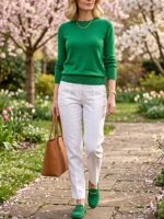 Pulover Tricotat Araminta Verde - imagine 3