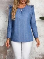 Bluza Dama Liona din Denim - imagine 3