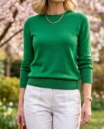 Pulover Tricotat Araminta Verde