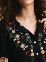 Bluza Dama Dayelin Neagra cu Broderie - imagine 4