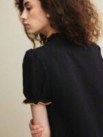 Bluza Dama Dayelin Neagra cu Broderie - imagine 2