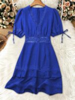 Rochie Scurta Ivanna Albastra - imagine 3
