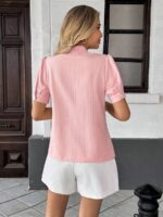 Bluza Dama Corina Roz cu Broderie - imagine 2
