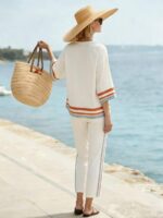Bluza Dama Brayss Alba cu Dungi - imagine 2