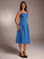 Rochie Midi Jolia din Denim - imagine 5