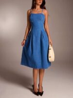 Rochie Midi Jolia din Denim - imagine 4