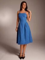 Rochie Midi Jolia din Denim - imagine 3