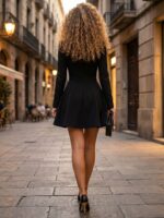 Rochie Scurta Alecia Neagra - imagine 2