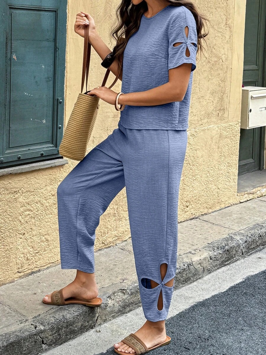 1959 Compleu Fabine Albastru format din Vesta si Pantalon - imagine 1