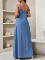 Rochie Lunga Marene Albastra - imagine 2