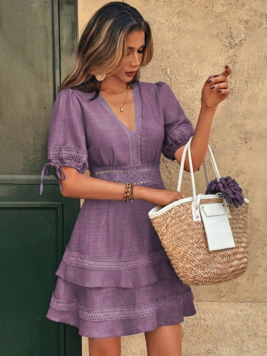 2617 Rochie Scurta Teresa Violet - imagine 1
