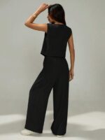 Compleu Natalee Negru format din Vesta si Pantalon - imagine 4