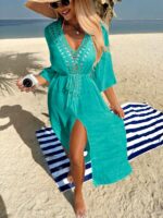 Rochie Midi de Plaja Lidonie Turcoaz