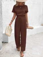 Compleu Solea Maro format din Top si Pantalon - imagine 5
