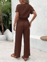 Compleu Solea Maro format din Top si Pantalon - imagine 2