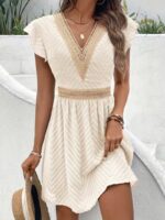 Rochie Scurta Anelia Bej - imagine 4