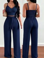 Compleu Merva Bleumarin format din Top si Pantalon