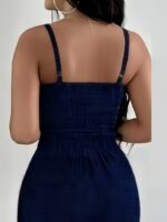 Compleu Merva Bleumarin format din Top si Pantalon - imagine 4