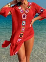 Rochie Scurta de Plaja Thania Rosie - imagine 4
