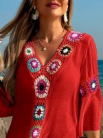 Rochie Scurta de Plaja Thania Rosie - imagine 3