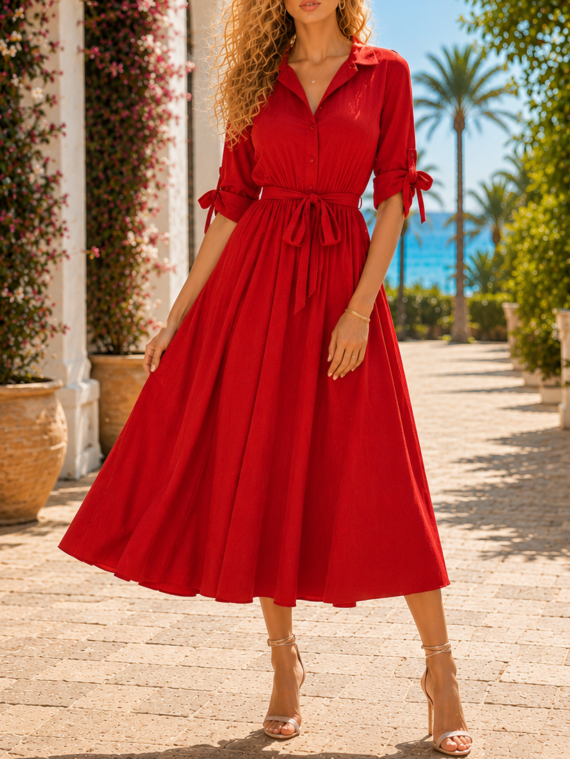 5065 Rochie Midi Zenta Rosie - imagine 1