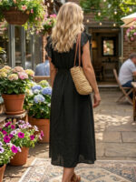 Rochie Midi Rosali Neagra - imagine 2