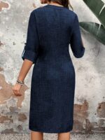 Rochie Scurta Alitta Bleumarin - imagine 2