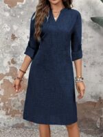 Rochie Scurta Alitta Bleumarin - imagine 3