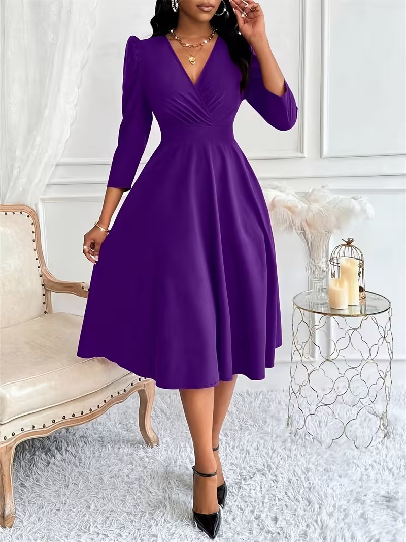 5682 Rochie Midi Edny Mov - imagine 1