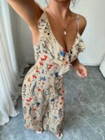 Salopeta Sirius Bej format din Top si Pantalon - imagine 6