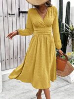 Rochie Midi Ashela Galbena - imagine 3