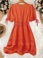 Rochie Scurta Munda Portocalie - imagine 2