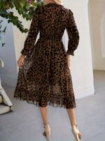 Rochie Midi Mandy Maro cu Animal Print - imagine 2