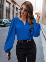 Bluza Dama Belinda Albastra - imagine 3