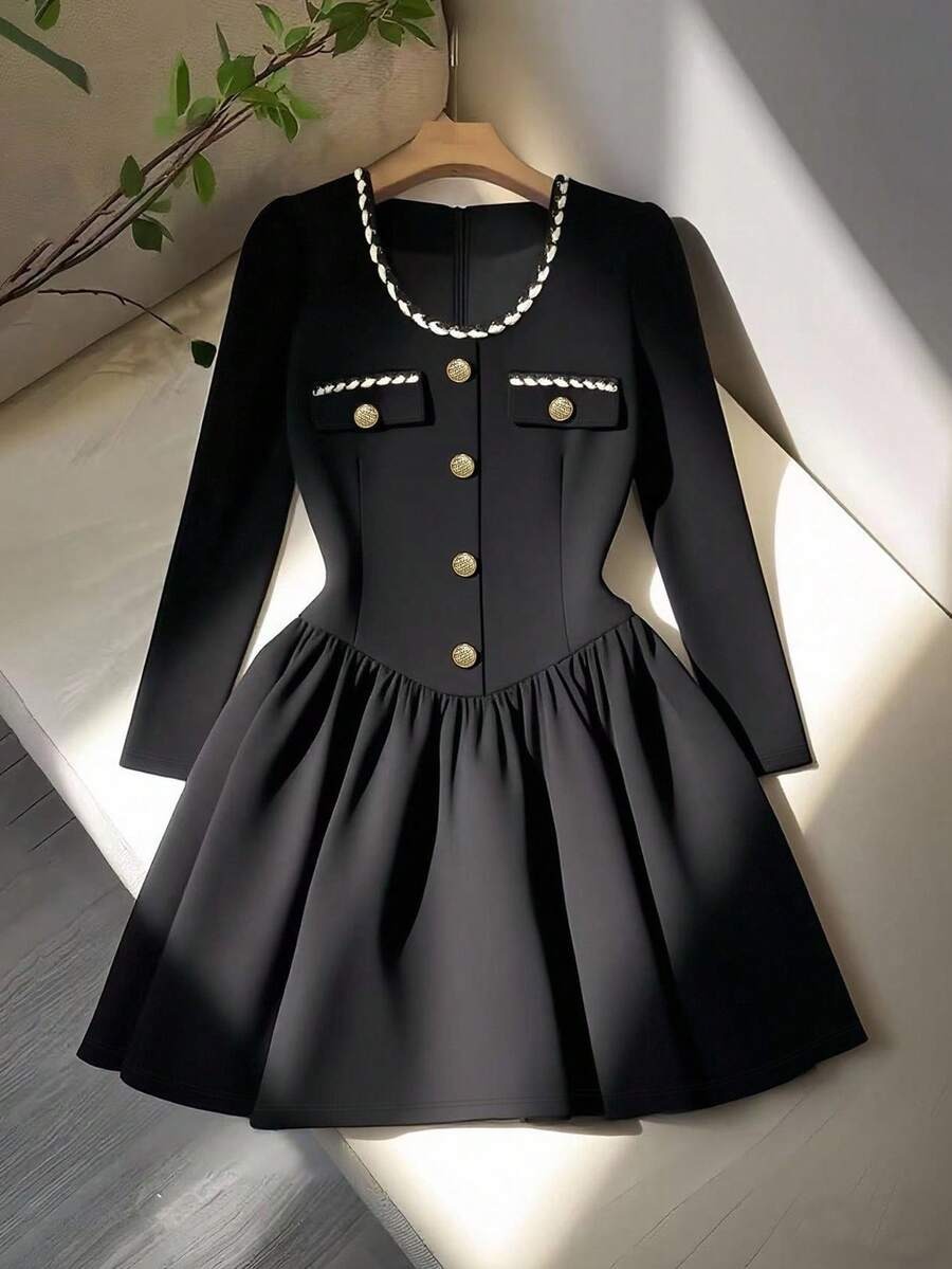 10177 Rochie Scurta Natasa Neagra - imagine 1